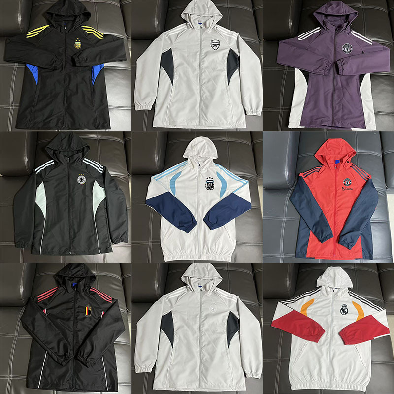 2627 New Football Jersey Windproof and Sunproof Hoodless Windbreaker Pre-Game Sports Jacket Top Group Purchase More Favorable