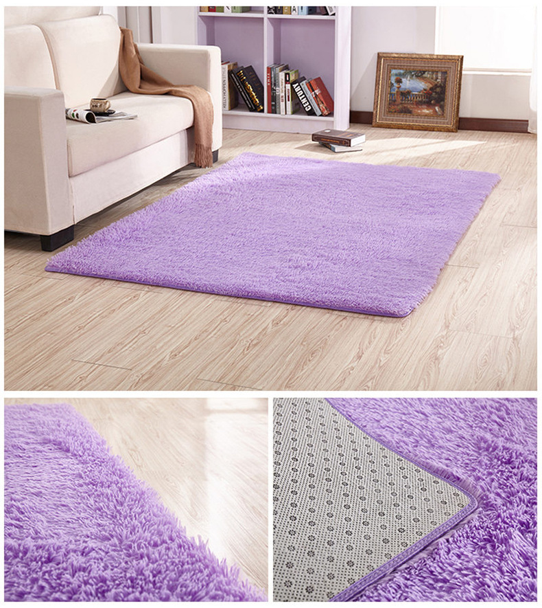 丝毛地毯,客厅地毯,卧室地毯,床边垫,沙发垫,纯色地垫,毛毛地毯,地垫定制