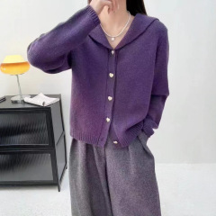 0912-156加厚款高品质蜜熊绒毛衣开衫外套女装