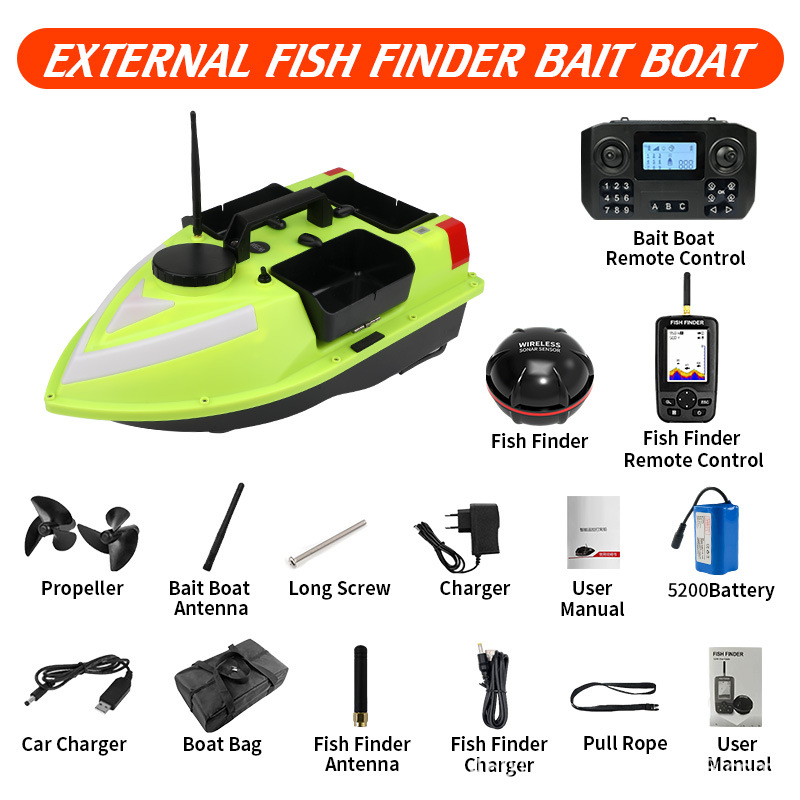 Glow-in-the-dark GPS with 5200 battery*1+fish finder+boat bag+USB cable