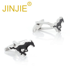 New High-Quality Metal Horse Animal-Shaped Cufflinks for Men's French-Style Shirts, Wholesale
