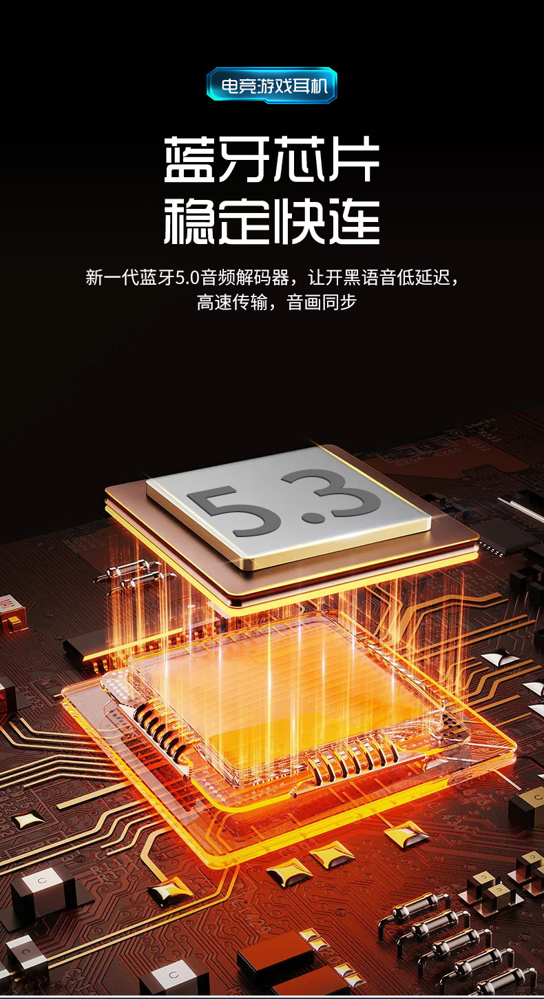电竞游戏蓝牙耳机无线入耳式低延迟吃鸡专用高音质立体声降噪新款