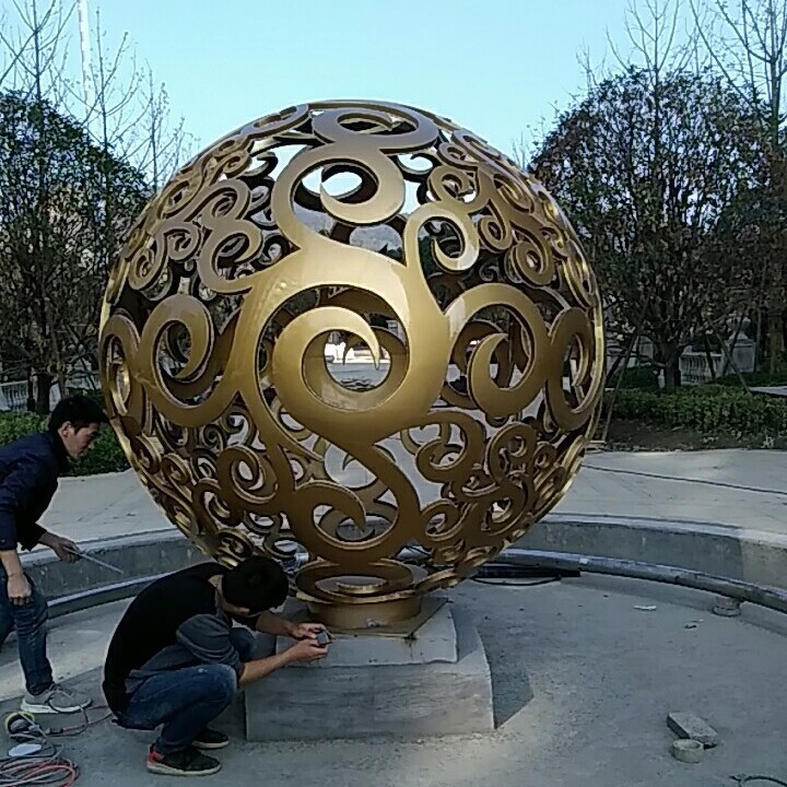 户外 镂空金属雕塑  圆球雕塑  设计与创作欢迎来图定 制