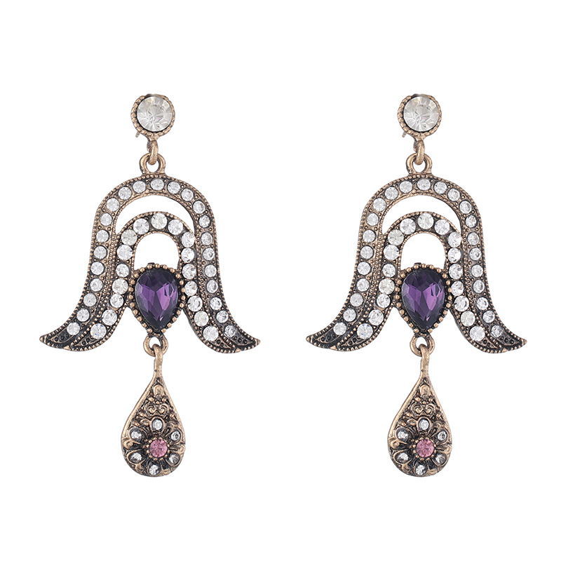 fashionable trend retro earrings drop-shaped