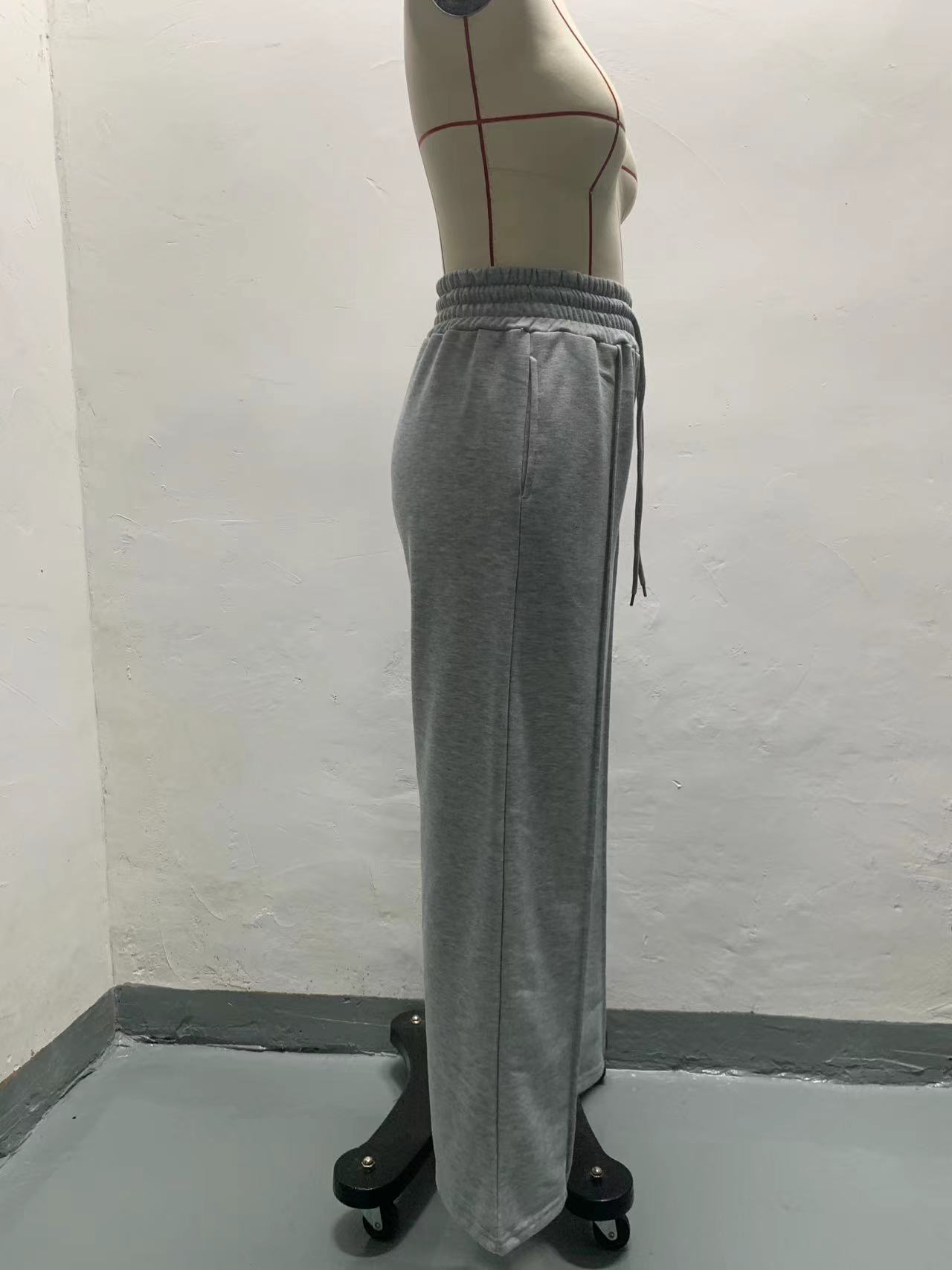Women's Daily Streetwear Solid Color Full Length Casual Pants Wide Leg Pants display picture 5