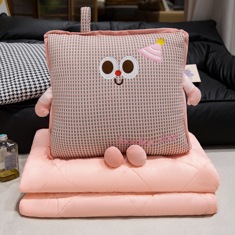 Nuevo Waffle Bean Bean colcha multifuncional almohada 2 - en - 1 aire acondicionado plegable almohada de siesta de oficina image 1