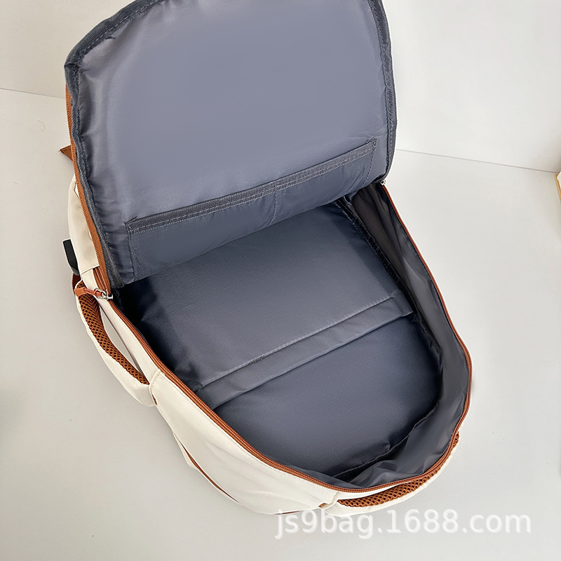 Mochila de negocios para hombres usb diseño mochila de gran capacidad ocio bolso de computadora de color sólido bolso de negocios ocio