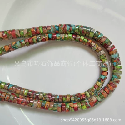 Stone Abacus Beads, Multicolor Spacers, Zərgərlik ara hissələri - 24mm-spacer
