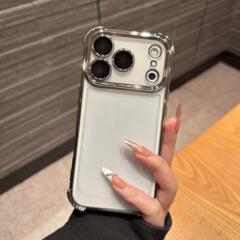 气囊防摔适用苹果17Promax手机壳新款带镜头膜iPhone16保护套透明