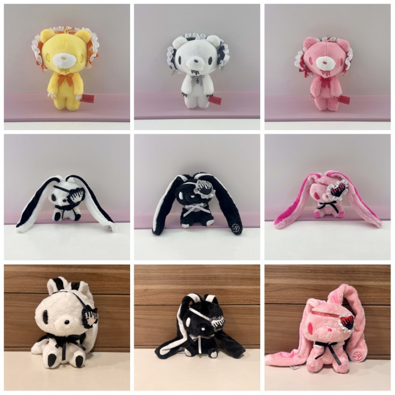 Universal Rabbit Violent Bear Eye Mask Heart Rabbit Lace Hat Pink Bear Plush Doll Pendant Bag Charm