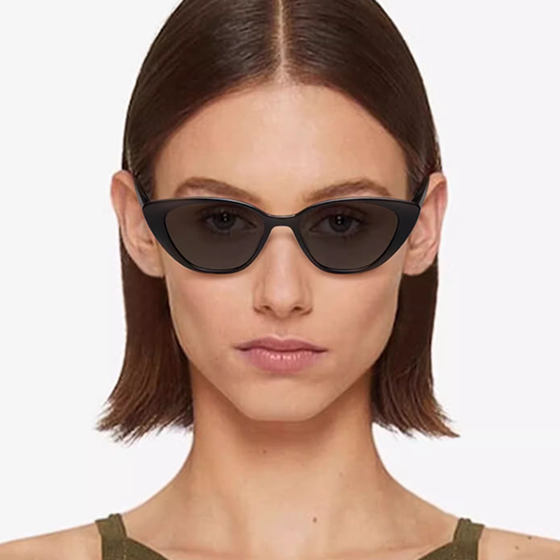 Nueva moda transfronteriza casual retro ojo de gato simple gafas de sol de montura pequeña europeas y americanas