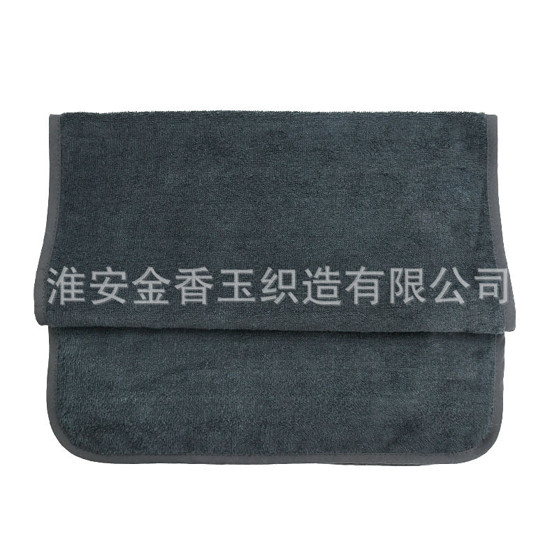 Jinxiangyu 100% Cotton High Quality Black 40* 80cm Yoga Towel with Pocket Custom Logo