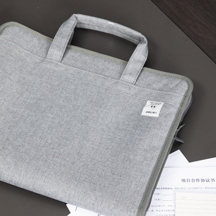 Deli/Deli 72560 tela bolsa de órgano portátil 13 rejilla A4 carpeta estudiante prueba bolsa de almacenamiento de papel de oficina de texto