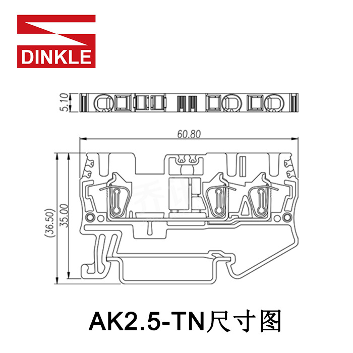 AK2.5-TN ��� ����ʽ ����ֱͨ ���߶��� 2.5mm&sup2;,800V,24A,��ɫ