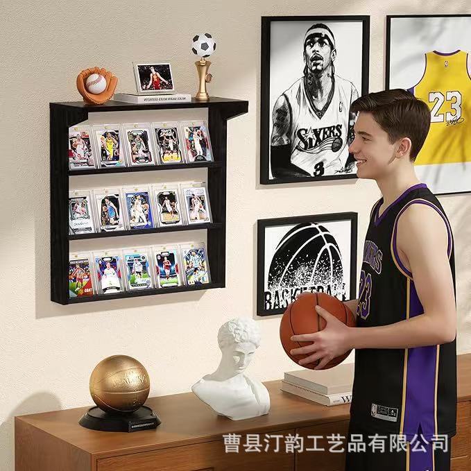 Cross-Border Wooden Trading Card Display Stand Football Star Card Holder Wooden Football Star Card Storage Rack Cross-Border Wooden Trading Card Display Stand Football Star Card Holder Wooden Football Star Card Storage Rack