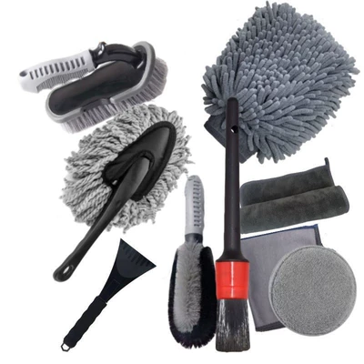 Car cleaning tools Tool Brush Beauty Kit for - 9-piece-set-a