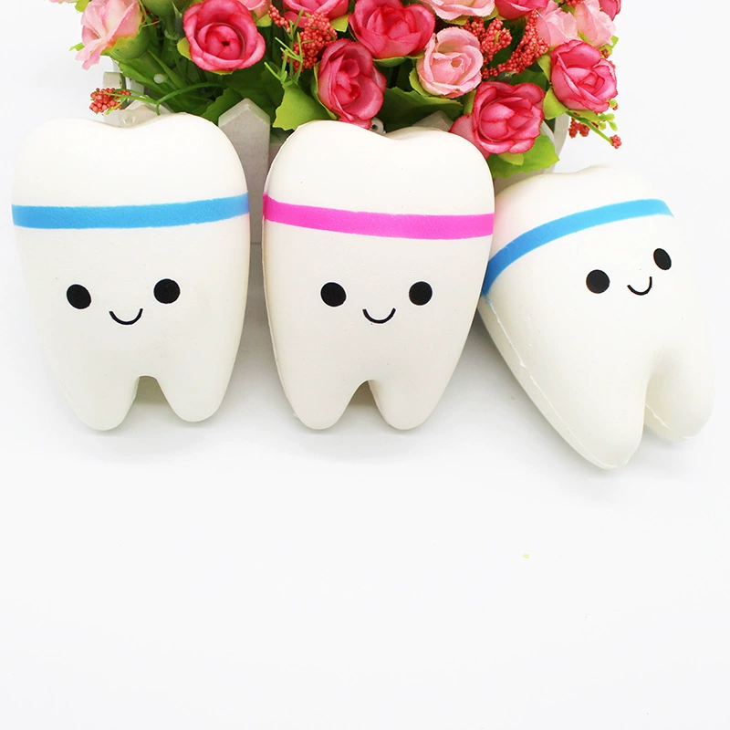 Мультяшный зубной щепотка, медленный отскок, декомпрессионная игрушка, зубная паста, вентиляция, декомпрессия, стоматологическая squishy фабрика, прямые волосы