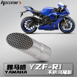 Yamaha R1 15-25 motosiklet modifikasiya edilmiş səsboğucu borusu, gizli kiçik tor ucluq, paslanmayan polad quyruq hissəsi