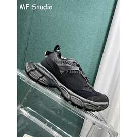 莆田鞋九代休闲厚底老爹鞋运动欧洲站潮鞋黑武士个性大头运动鞋