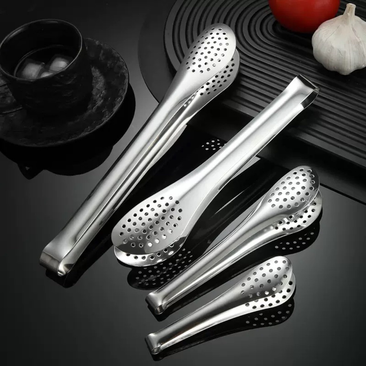 Stainless Steel Food Tongs, Exquisite Barbecue Tongs, Anti-Scalding, Thickened, Hotel Barbecue Tongs, Steak Tongs, Non-Slip Tongs