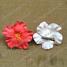 女花甜美边沙滩花朵发夹度头鸡蛋花扶桑头花饰品边夹