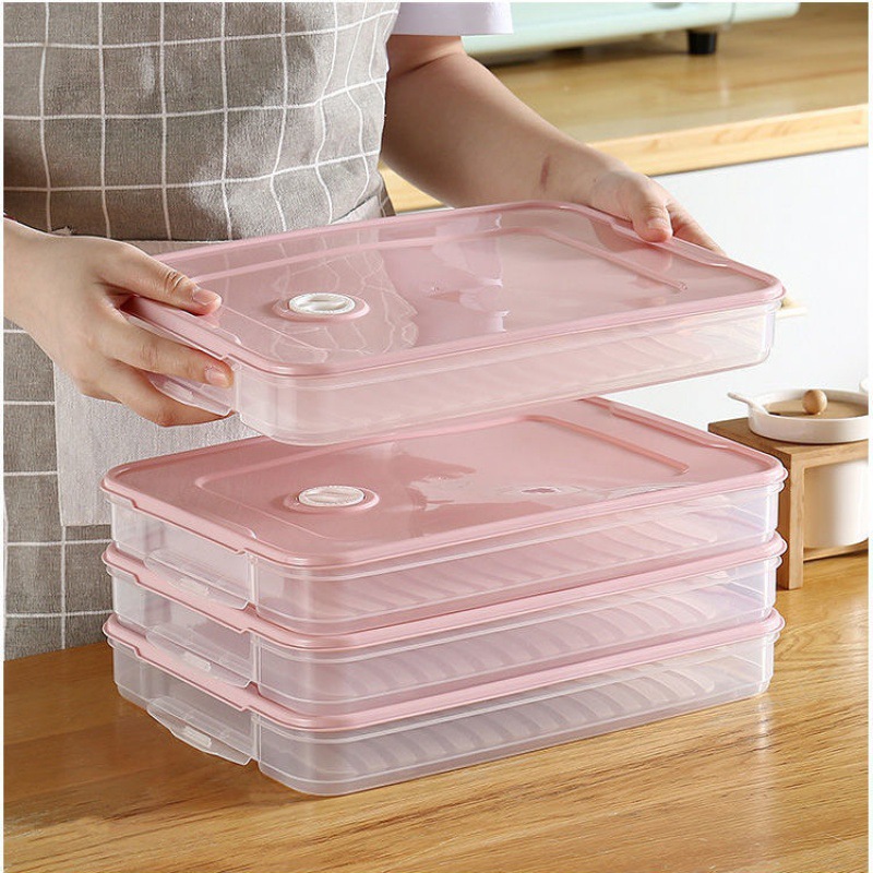 饺子盒厨房家用水饺盒冰箱保鲜盒收纳盒塑料冷冻托盘馄饨盒鸡蛋盒|ms