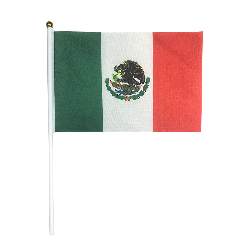 Bandera mexicana transfronteriza Amazonas atmósfera decoración de banderas de mano banderas de campo 26 Estados Unidos Canadá México Copa del Mundo