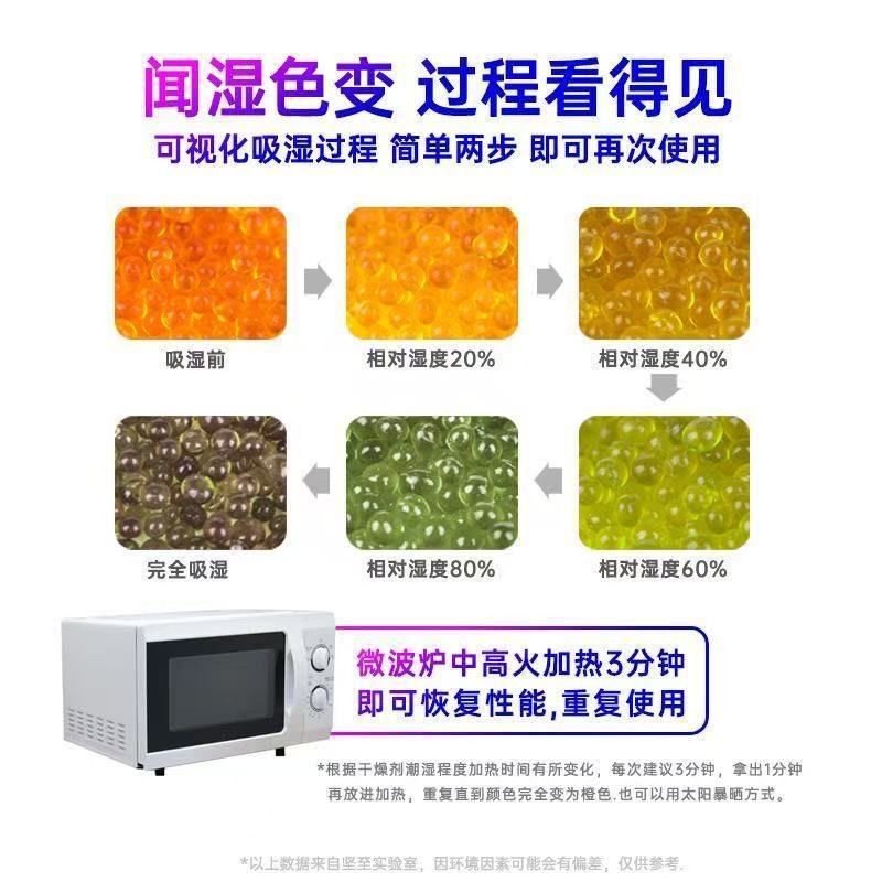 变色硅胶干燥剂小盒防潮剂相机收纳箱衣柜钢琴手机蓝色橙色除湿盒|undefined