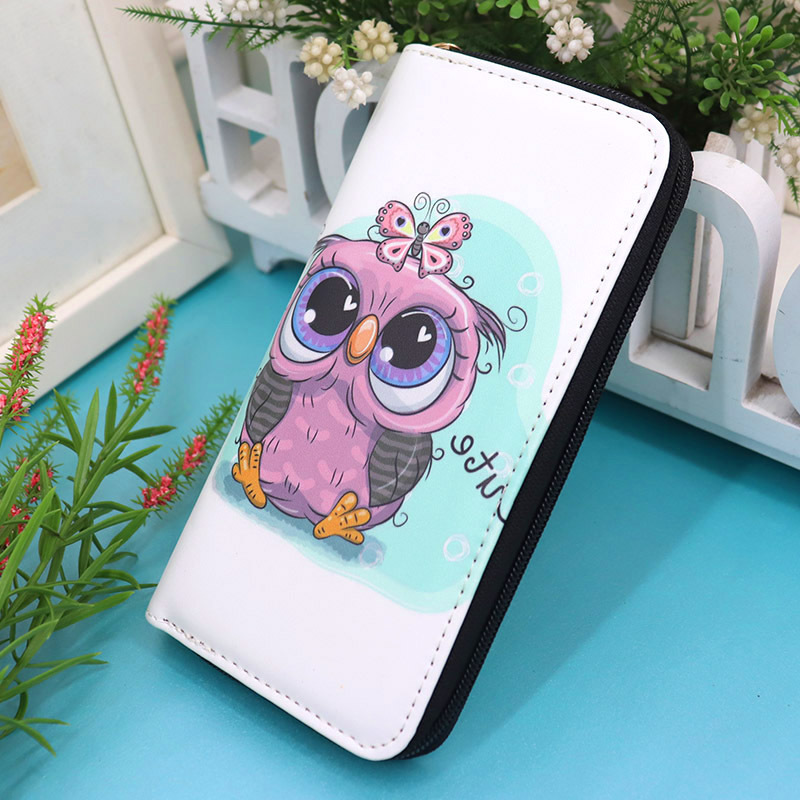 Women's Owl Pu Leather Zipper Wallets display picture 12