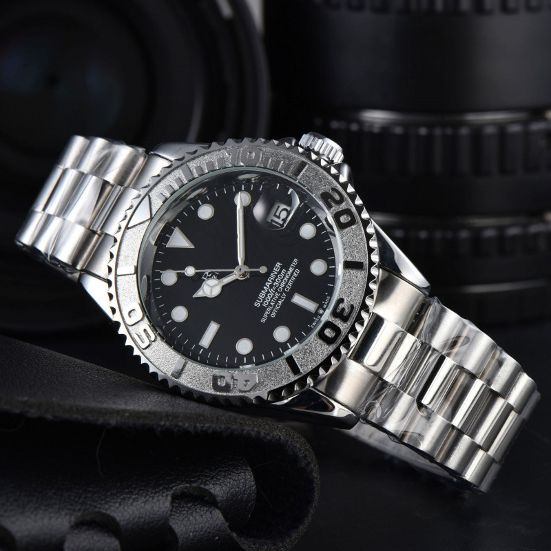 2024 Export New Men's High-Quality Silicone Steel Belt 3-Pin Mechanical Fully Automatic Mechanical Watch Manufacturer Wholesale One