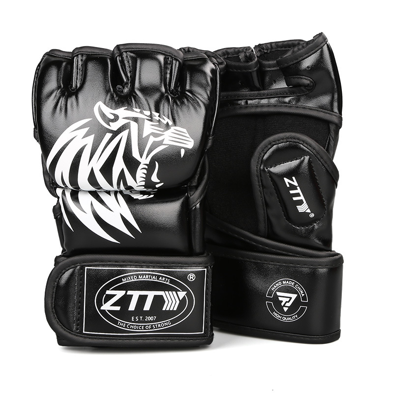 Nuevo MMA medio dedo guantes de boxeo al por mayor Sanda adulto entrenamiento guantes de boxeo