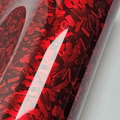 Car Color Changing Film Pet Forged Carbon Fiber Flower Carbon Film Rearview Mirror Car Film Interior Central Control Body Top Sticker