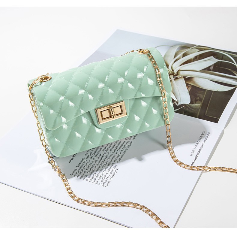 Bolsa de comercio exterior Lingerie Jelly 2024 bolso de hombro cadena bolso femenino de moda versátil bolso móvil de comercio exterior image 13