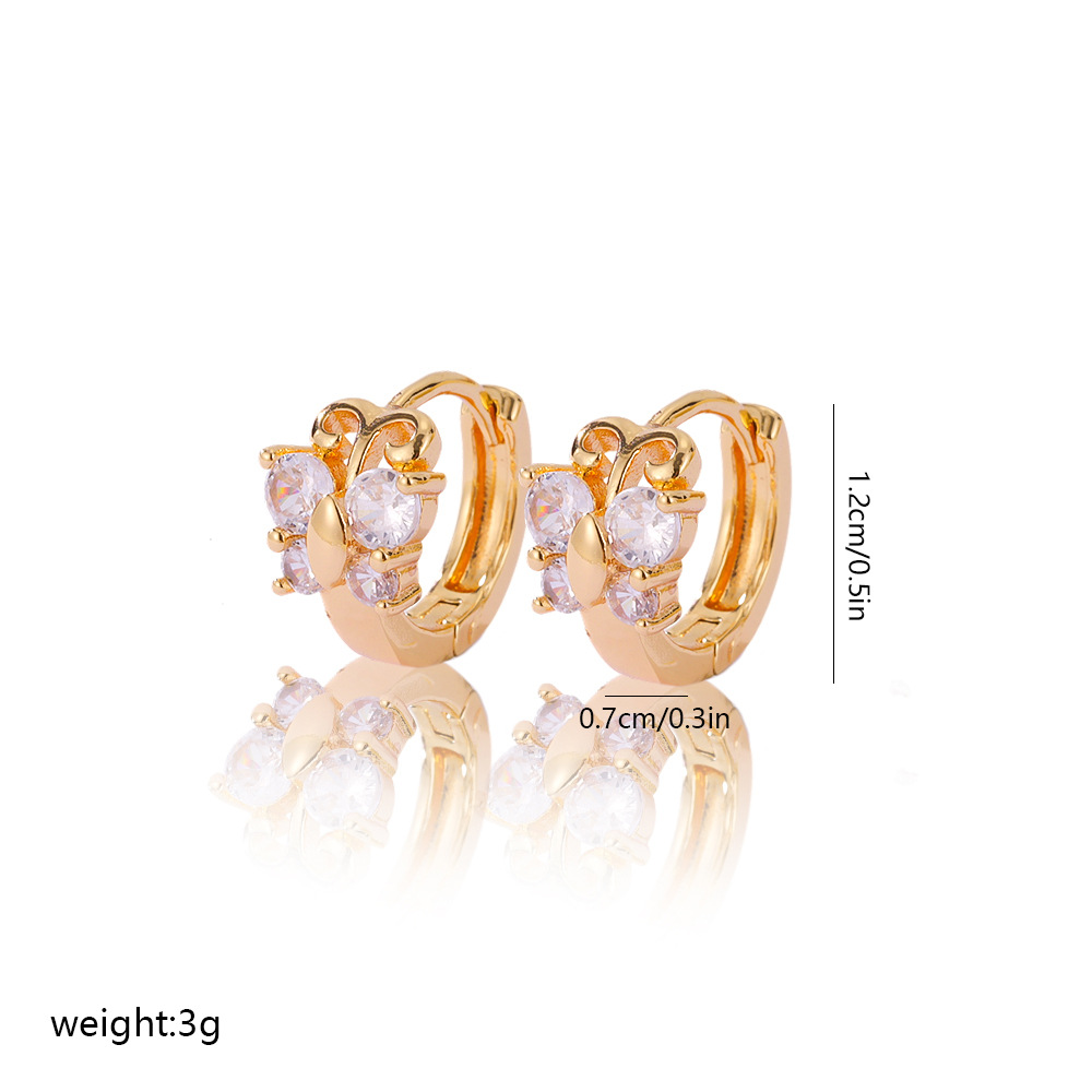 6g Weight Copper Ear Needle Material Zircon Inlay Material Earrings Classification 1 Pair Quantity Casual, Outdoor, Shopping Occasion Copper Material Leaves, Flower Pattern Women's Gender Inlay Design Basic, Modern Style, IG Style Style 1 Pair Basic Modern Style IG Style Leaves Flower Inlay Copper Zircon Earrings 36