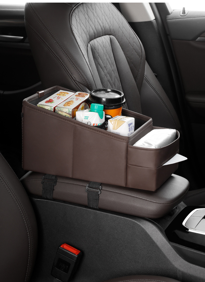 Car armrest box storage box multifunctional car central control cup holder tissue box car high-end middle storage box