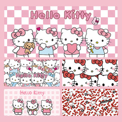 HelloKitty鼠标垫超大号可爱女生电脑键盘垫工位办公桌面垫书桌垫