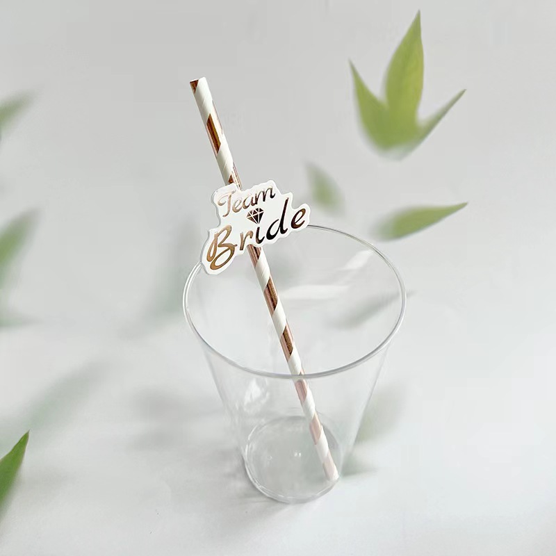 Cruz-frontera nueva novia paja soltero fiesta boda decoración creativa degradación papel paja