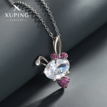 旭平首饰日韩卡通可爱兔子吊坠女轻奢小众高级感镶嵌人造宝石项坠