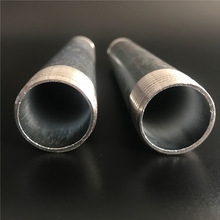 現貨鍍鋅圓外絲鍍鋅鋼管接頭工藝品管件雙頭絲管外絲加工制作