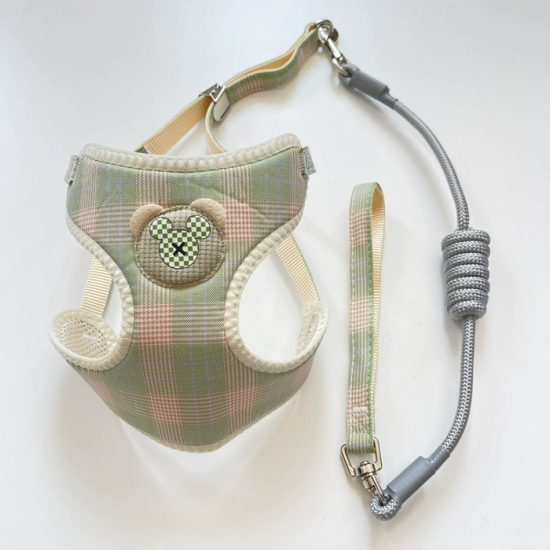 Супермягкая текстура плюс ошейник-жилет для домашних питомцев, чтобы выйти на прогулку и регулировать стиль на груди и спине Amazon