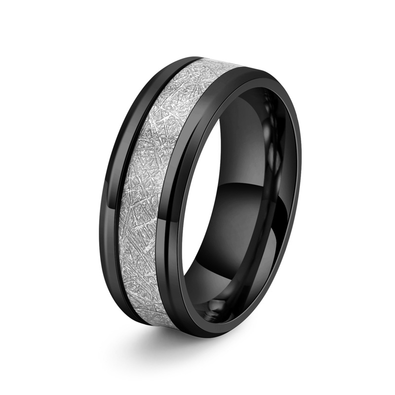Fashion Geometric Titanium Steel Polishing Rings