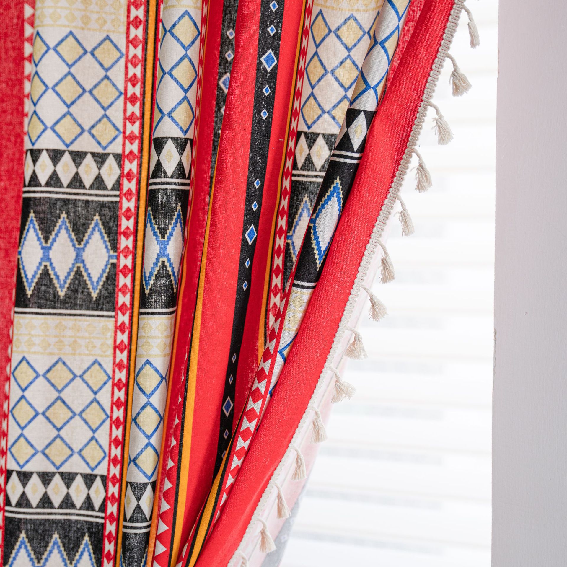 伊缦琪韵窗帘成品波西米亚半遮光厨房帘隔断帘飘窗透光工厂直供