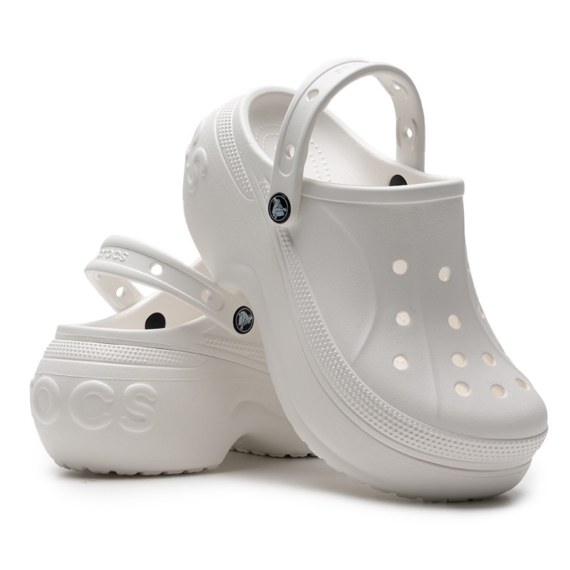 New Cro Bella Clogs with Closed Toe and Height Increase, Suitable for Outdoor Wear in Summer, Thick-Soled Slippers Wholesale
