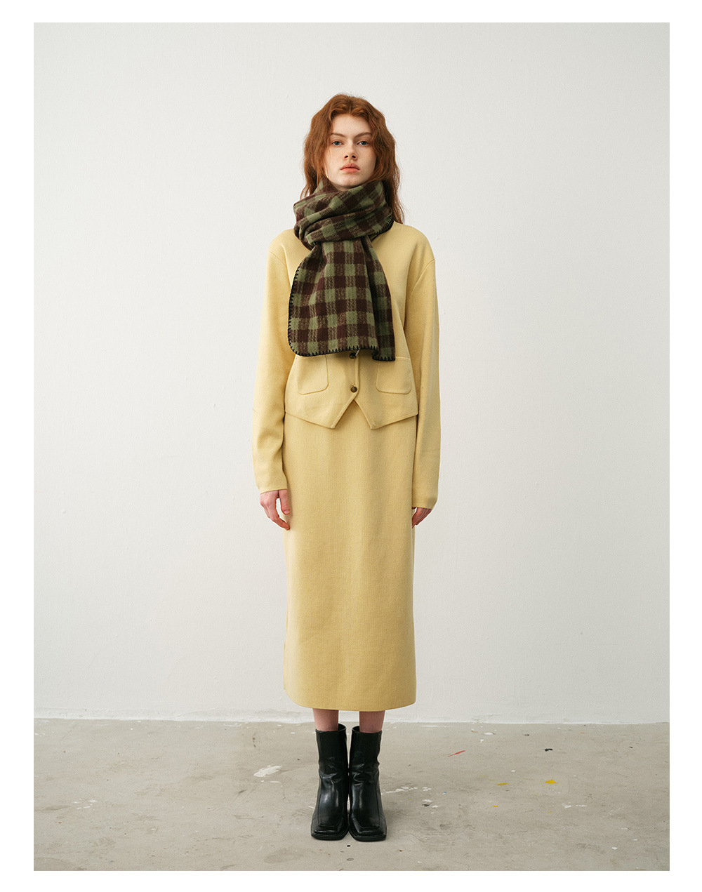 Weicher Schal Aus Kunstkaschmir Für Damen Mit Karo-muster_voghion.com