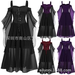 2023アマゾン速売通ハロウィーン魔女ストラップ大振り子ワンピース5色8ヤード大量スポット