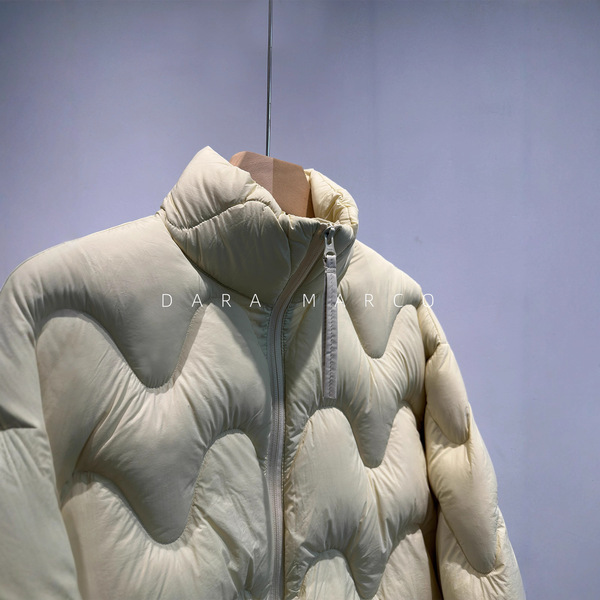 Velvet demi-season down jacket