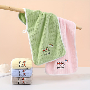 Children's towel absorbent coral fleece face cute little children's towel school kindergarten students little swan towel wholesale