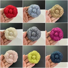 新品6cm高端小香花ニ布超定型花ツバキ花アクセサリー胸花プラスブローチ