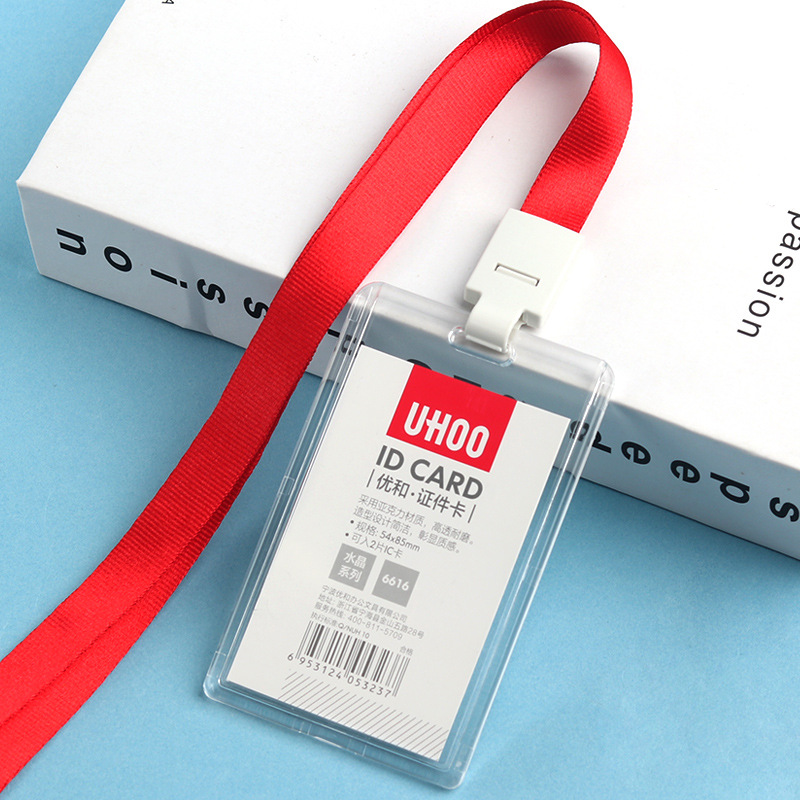 Youhe Acrylic Work Badge Card Holder, Document Holder, Factory Badge Holder, Employee Lanyard, Work Badge Custom Work Badge