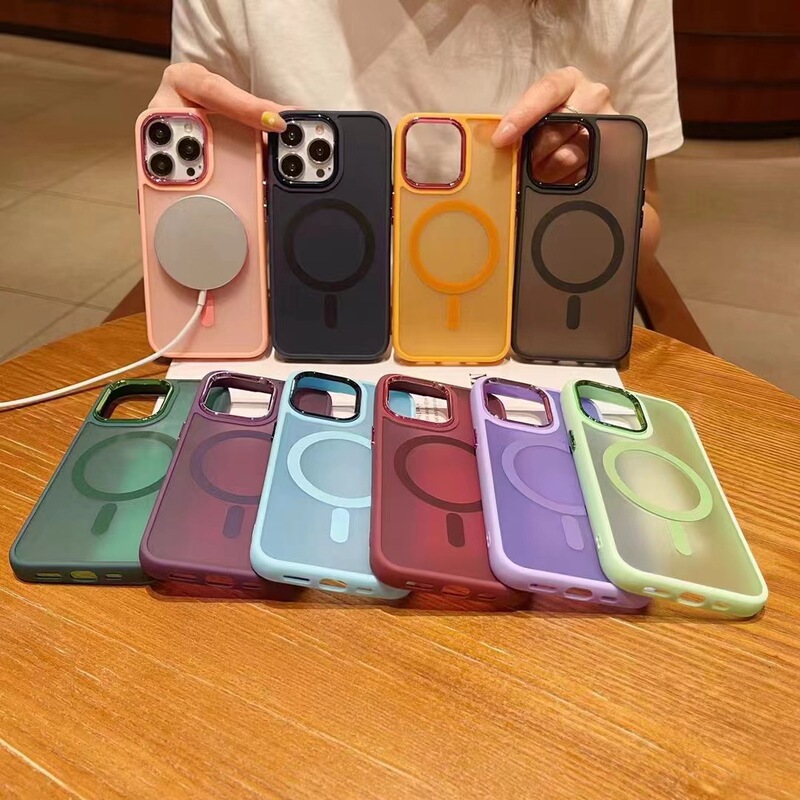 Suitable for Apple 15PROMAX Skin-feel Matte Magnetic Mobile Phone Hard Shell iphone14 13 12 Anti-fall Protective Cover Suitable for Apple 15PROMAX Skin-feel Matte Magnetic Mobile Phone Hard Shell iphone14 13 12 Anti-fall Protective Cover